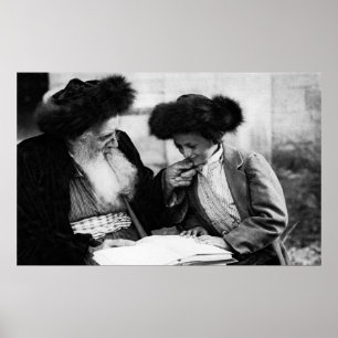 1920 Die Tora studieren, schwarz-weiß Poster