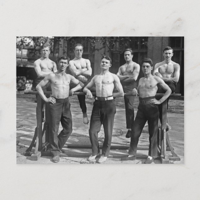 1920 Gymnasten Postkarte (Vorderseite)