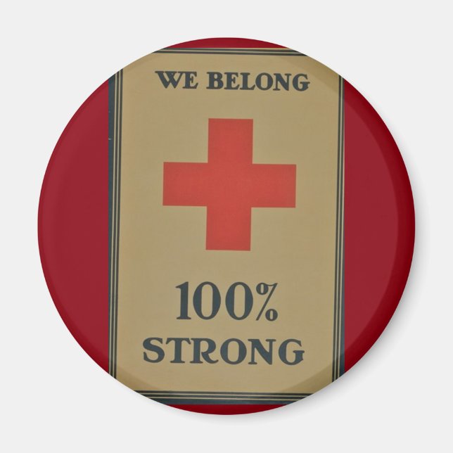 1920 Rotes Kreuz des Ersten Weltkriegs "Wir gehöre Magnet (Vorne)
