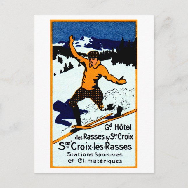 1920 St. Croix Winter Sports Poster Postkarte (Vorderseite)