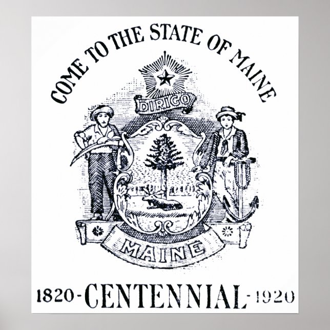 1920 Staat der Maine Centennial Poster (Vorne)