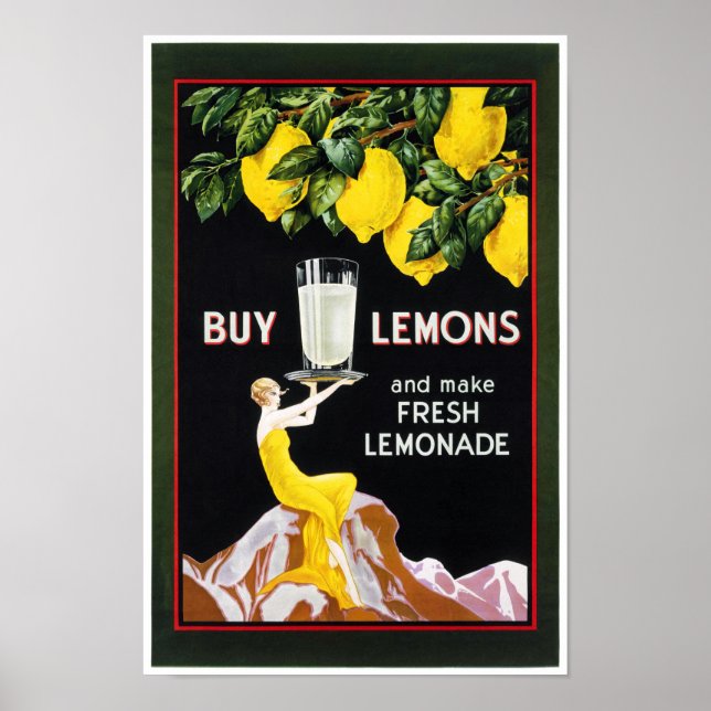 1920 Vintages Lemonade-Poster wiederhergestellt Poster (Vorne)