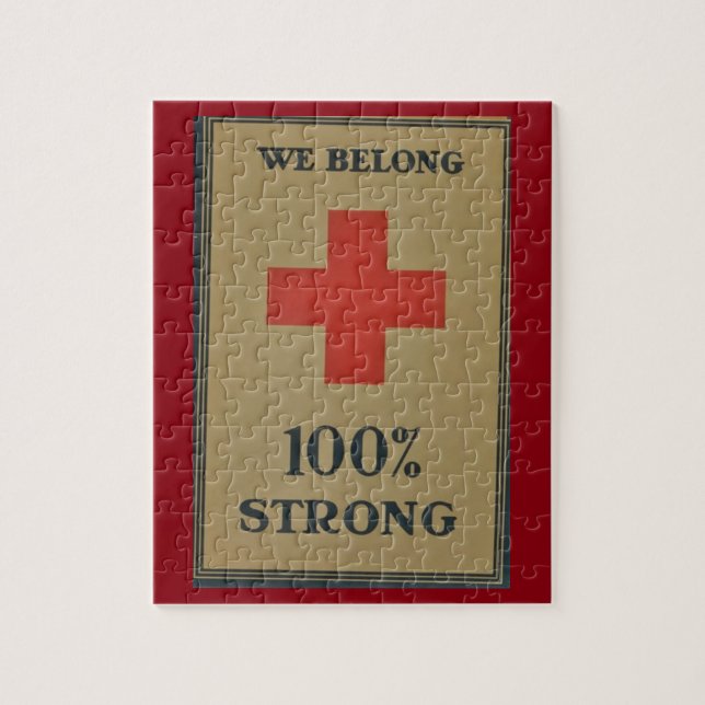 1920 WWI rotes Kreuz " wir gehören starkes 100% " (Vertikal)