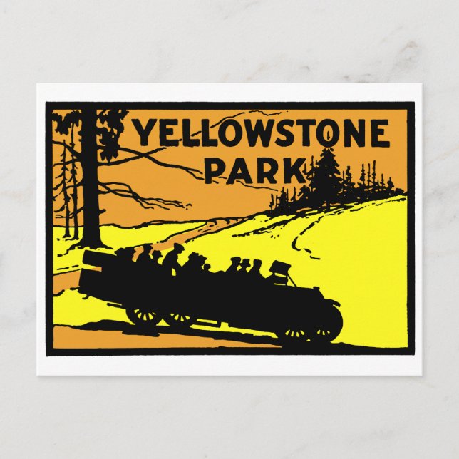 1920 Yellowstone Park Postkarte (Vorderseite)