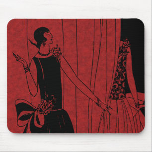 1920er Art Deco Mode-Schau-Model Mousepad