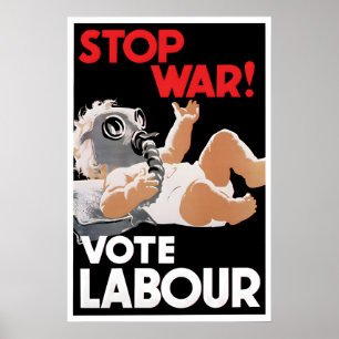 1920er britisches Labour-Wahlplakat Sto Poster