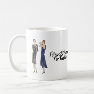 1920er Flapper Girl Pinups Mode Kleider Kunst Kaffeetasse