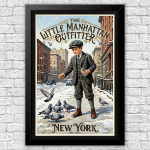 1920er Jahre Vintage Kinder Modewerbung Poster