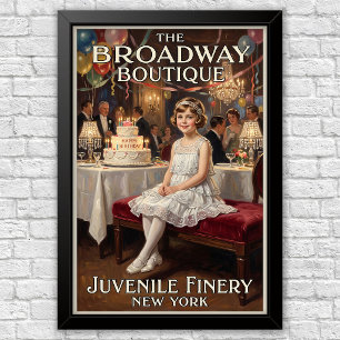 1920er Jahre Vintage Kinder Modewerbung Poster