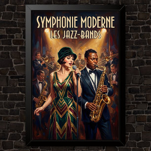 1920er Jahre Vintage-Modewerbung Poster
