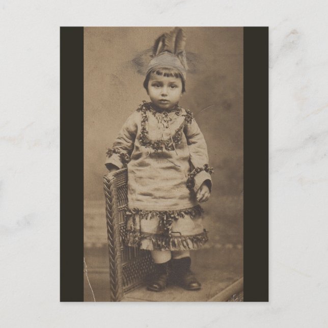 1920er RPPC ein wenig Indianer Postkarte (Vorderseite)