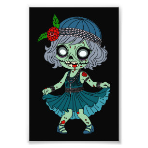 1920er Zombie Flapper Girl Fotodruck