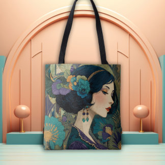 1920's Art Deco Flapper Girl Tasche