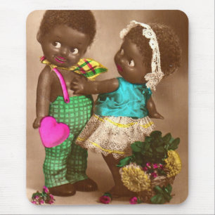 1920s Black Dolls in Love Mousepad