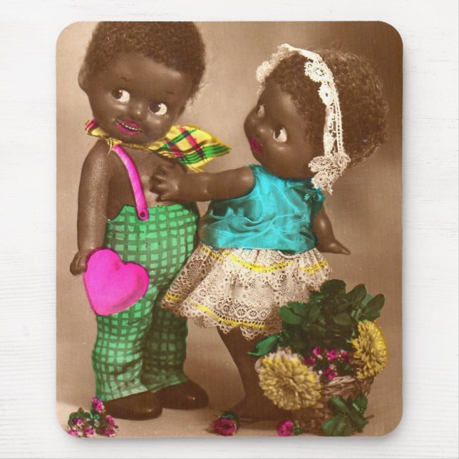 1920s Black Dolls in Love Mousepad (Vorne)