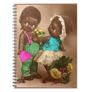 1920s Black Dolls in Love Notizblock