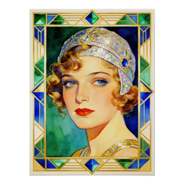 1920's Glamorous Flapper Poster (Vorderseite)