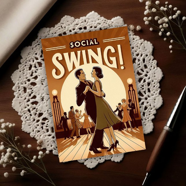1920's Social Swing Dance Vintage  Postkarte (Von Creator hochgeladen)