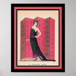 1921 Art Deco Paris Mode Pochoir Poster