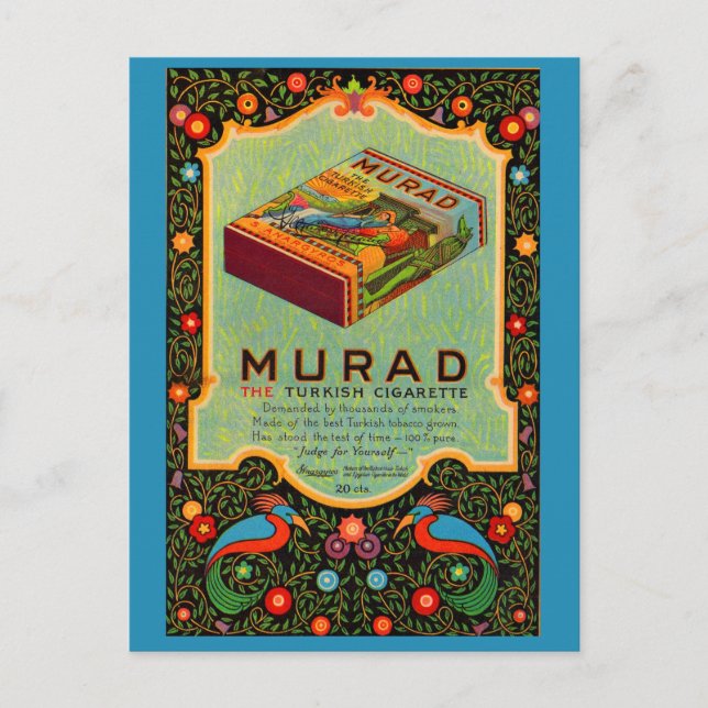 1921 Murad türkische Zigaretten und Postkarte (Vorderseite)