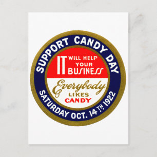 1922 Candy Day Postkarte
