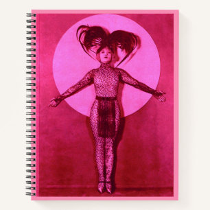 1922 dball-Filmstar aufstehen - rosa Notizbuch