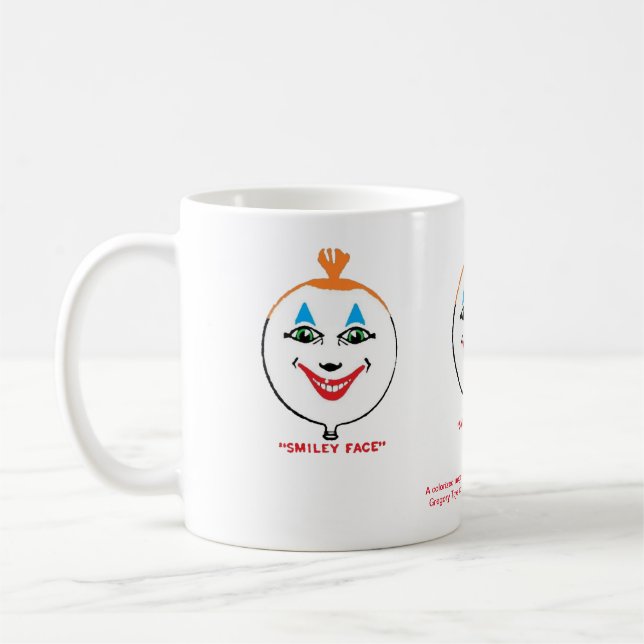 1922 eingefärbte "SMILING FACE" Ballon Kaffeemasch Kaffeetasse (Links)