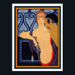 1922 George Barbier Art Deco Print 12 x 16 Poster<br><div class="desc">Bilitis Magazine 1922 illustriert von Georges Barbier</div>