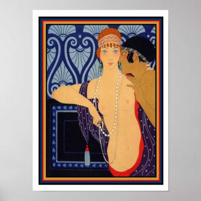 1922 George Barbier Art Deco Print 12 x 16 Poster (Vorne)