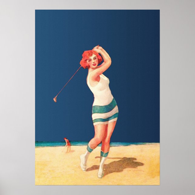 1922 Golf Watercolor Print Poster (Vorne)
