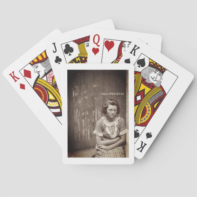 1922 Mädchen Vintag Spielkarten (Rückseite)