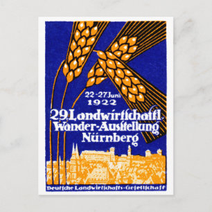 1922 Nürnberger Landwirtschaftsausstellung Postkarte