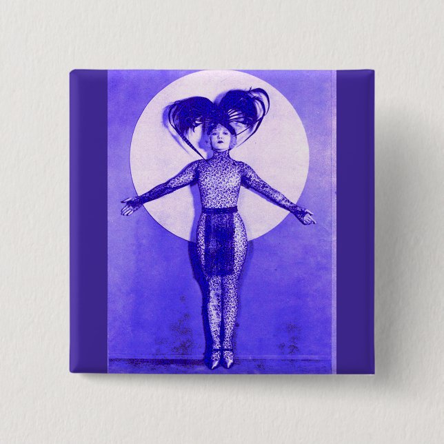 1922 oddball-Filmstar steht auf - blau Button (Vorderseite)