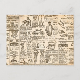 1922 Vintage Zeitungsanzeige Postkarte