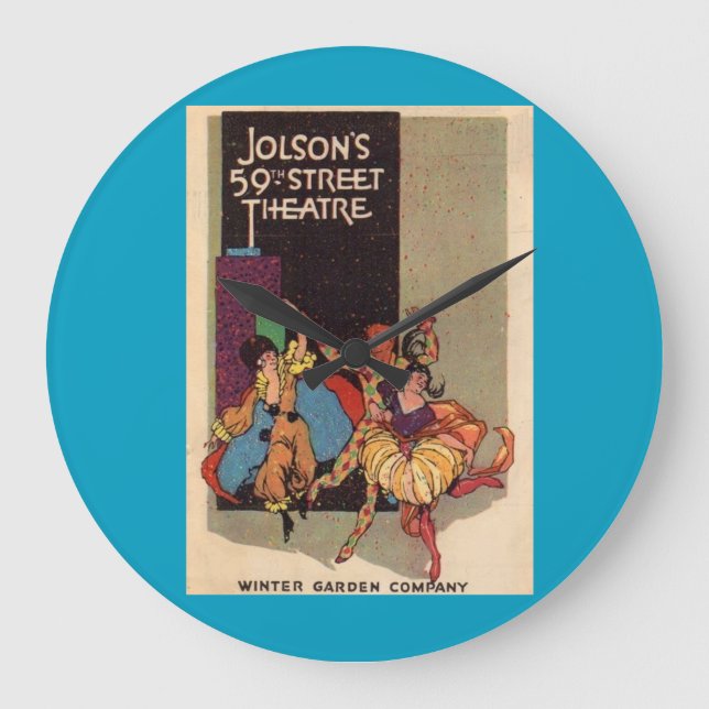 1923 Al Jolson’s Theatre playbill cover Große Wanduhr (Vorderseite)