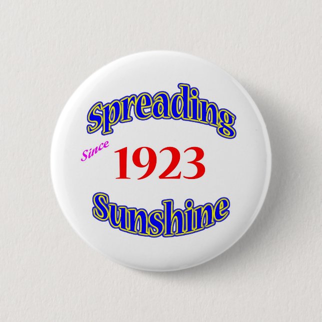 1923 ausgebreiteter Sonnenschein Button (Vorderseite)
