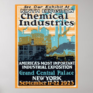 1923 Chemische Industrie Ausstellung Poster