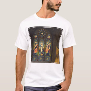 1923 Plakat einer Kirche mit Bleiglasfenster. T-Shirt