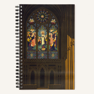 1923 Poster einer Kirche mit festgeklemmtem Glasfe Notizbuch