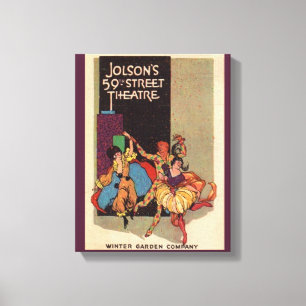 1923 Theaterkorrektur für Al Jolson Leinwanddruck