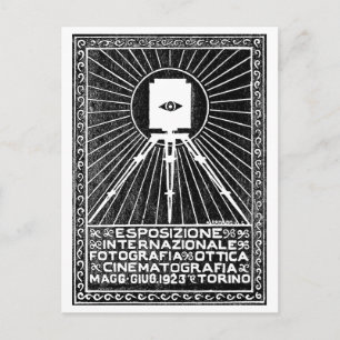1923 Turin Foto-Expo-Plakat Postkarte