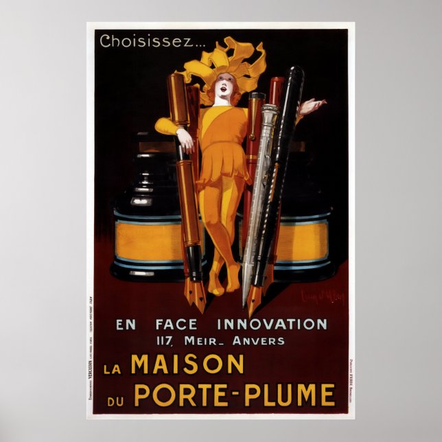 1924 Jean D'ylen - la Maison Du Porte-plume Poster (Vorne)