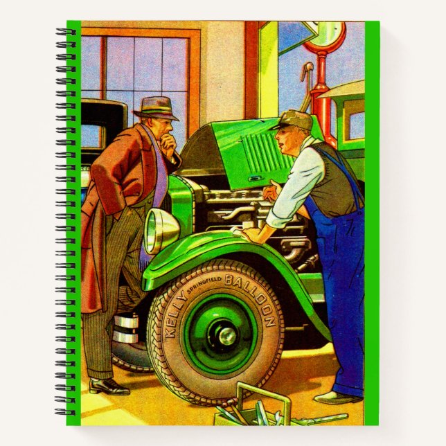 1924 Kelly Springfield Ballonreifen und Notizbuch (Vorderseite)