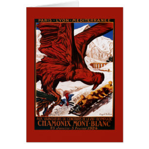 1924 olympisches Winter-Spiel-Plakat