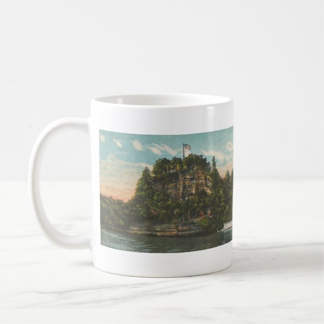 1925 & 1939 Starved Rock Postkarten Illinois Kaffeetasse (Links)