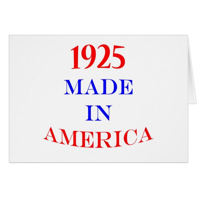 1925 a fait en Amérique (Devant horizontal)