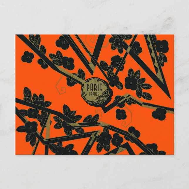 1925 Art Deco Paris Frankreich Parfüm Postkarte (Vorderseite)