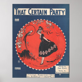 1925 BESTIMMTES PARTY POSTER