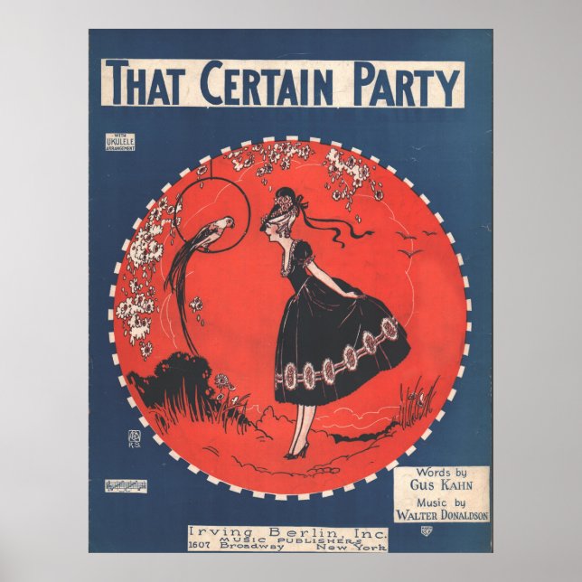 1925 BESTIMMTES PARTY POSTER (Vorne)
