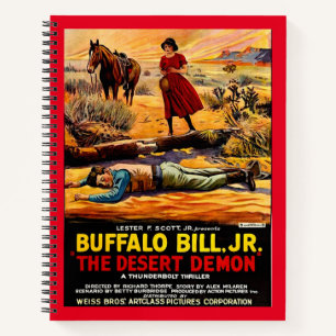 1925 Buffalo Bill, Jr. - Desert Demon Filmplakat Notizbuch
